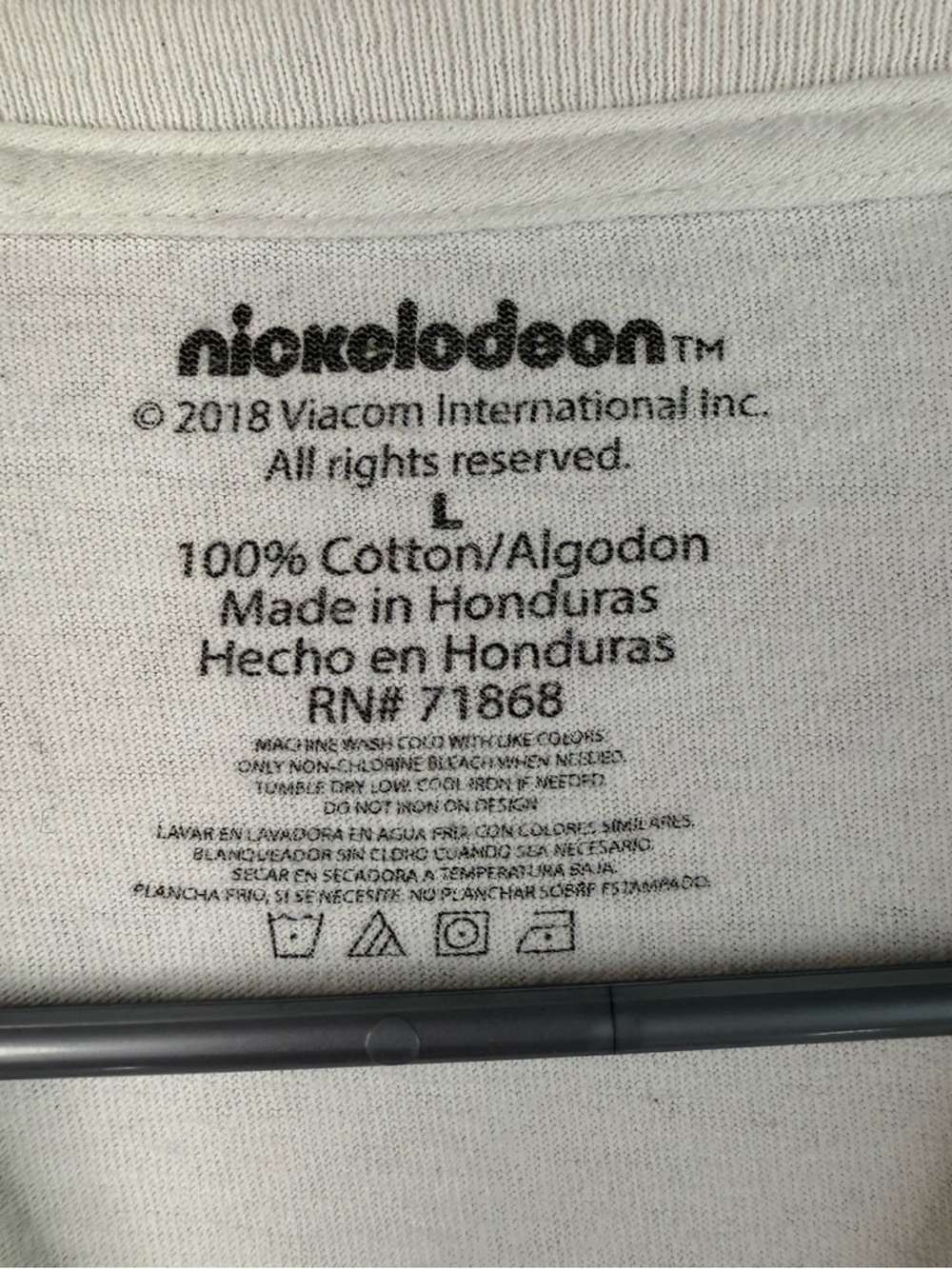 Nickelodeon tshirt Graphic Tee White Speckled Rugrats & Cartoon characters - Picture 6 of 7
